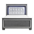Allura Gray Platform Bed with LED Lighting - HD product view