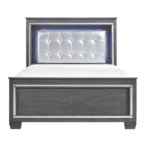 California King Bed, LED Lighting - Allura - front product view