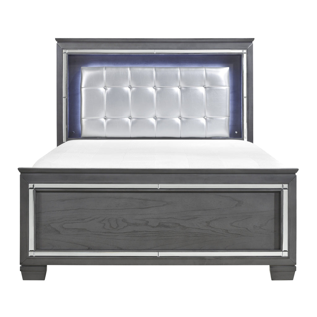 Allura Gray bed - high-resolution product image
