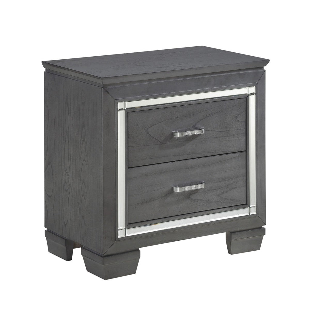 Allura Night Stand, LED Lighting (1916GY-4) - side view