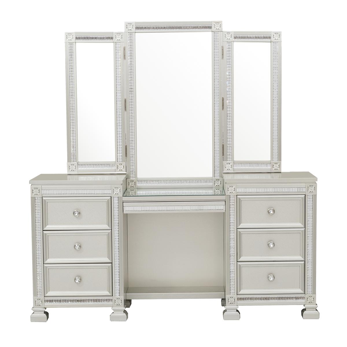 Dressing Table with Mirror - Bevelle - HD product view