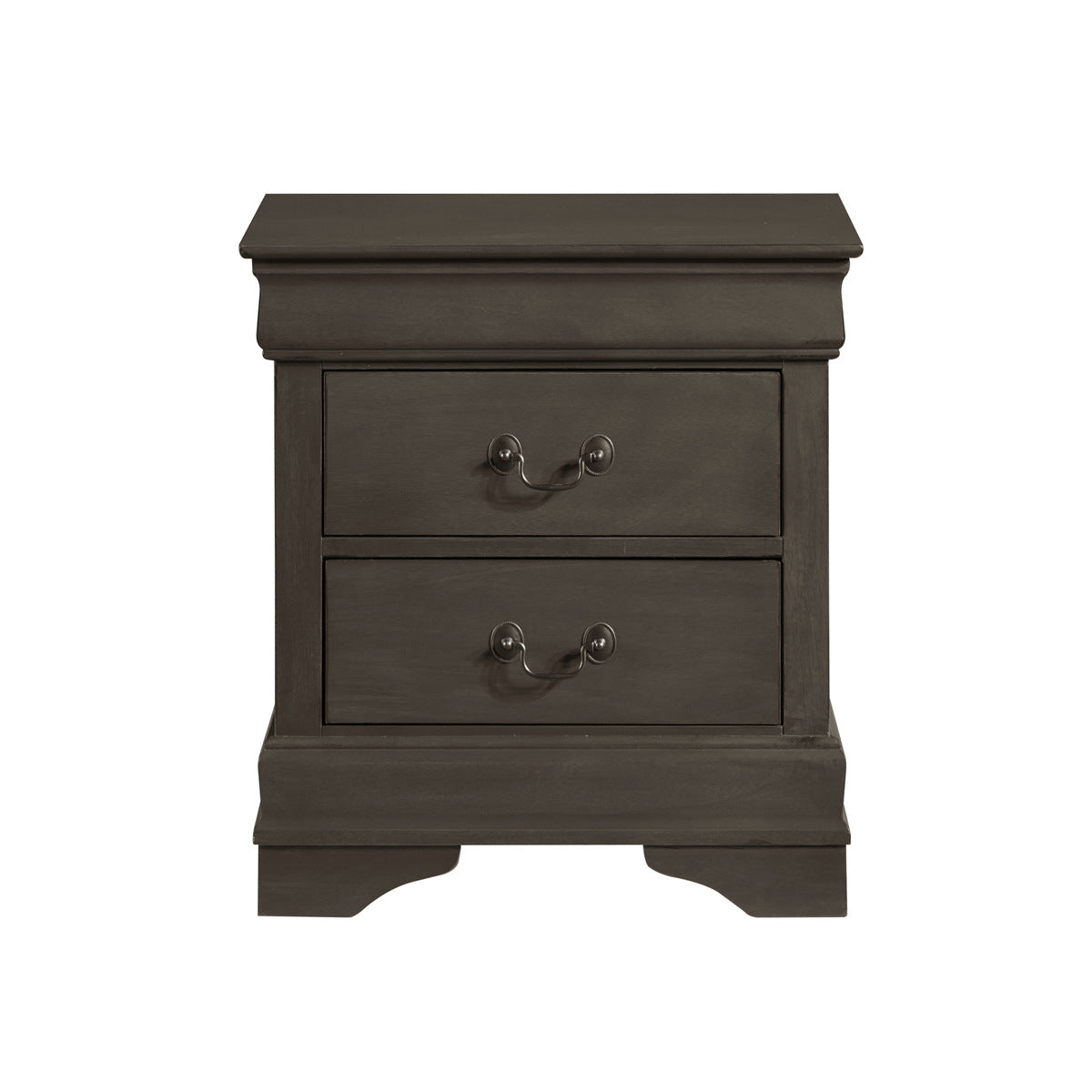Silver Gray Mayville Night Stand - front view