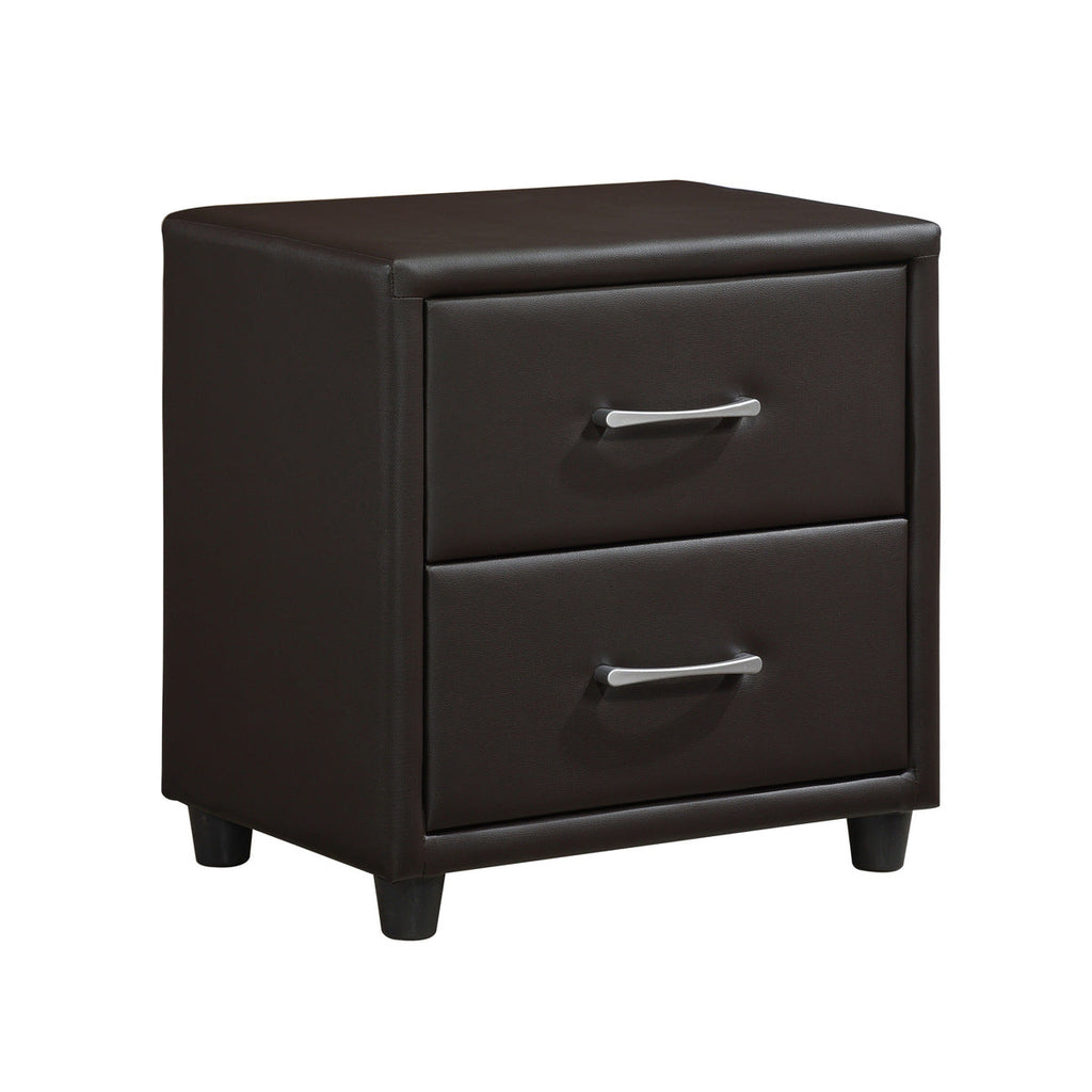 Dark Brown Lorenzi Night Stand - side view