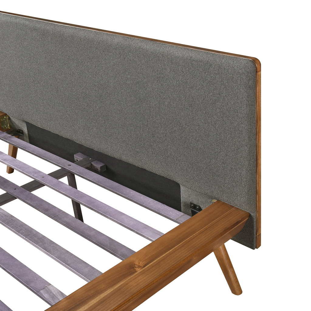 BF - Wrenn Modern Segmented Footboard Bed Frame - high-resolution product image