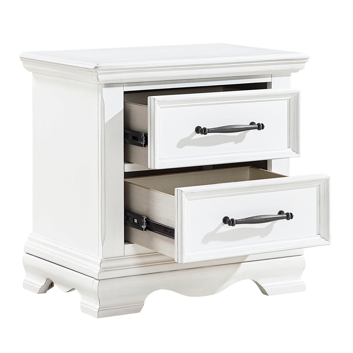 York Night Stand - open drawer view