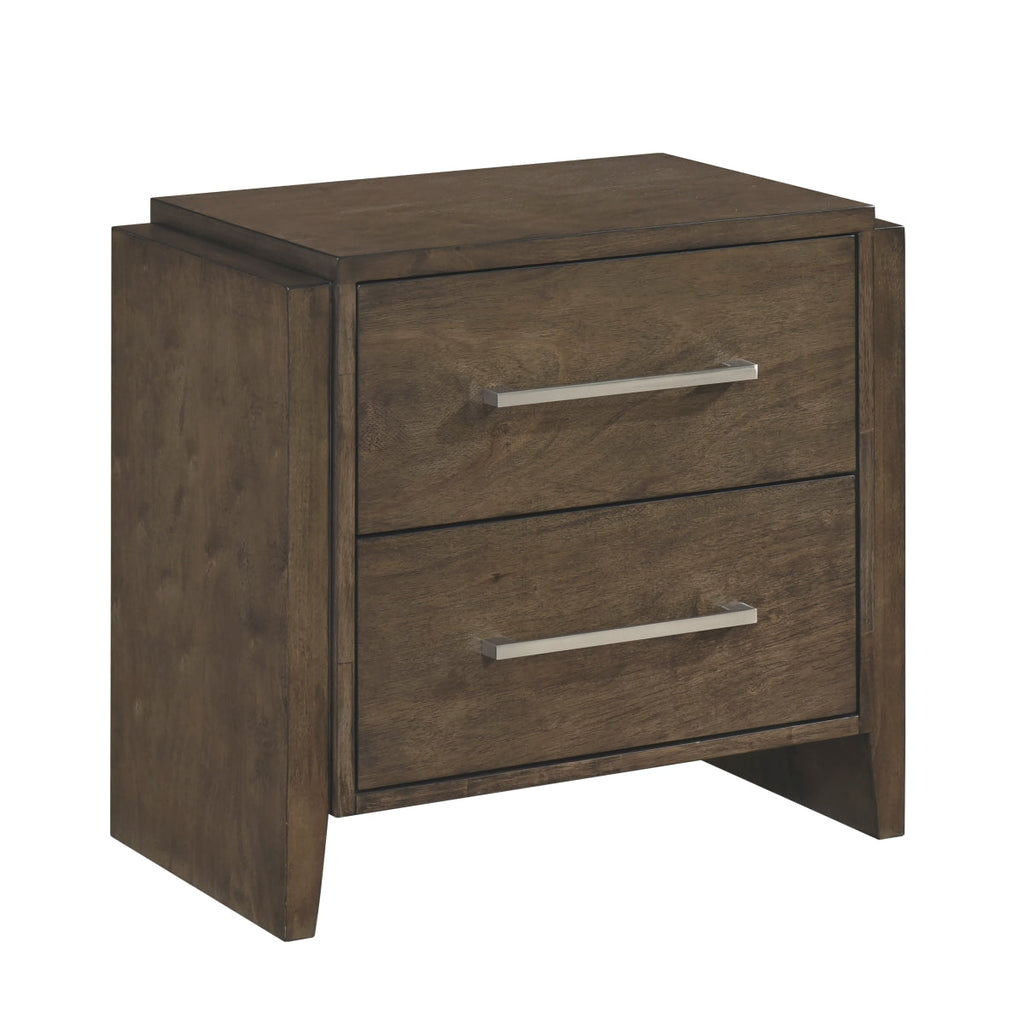 NS- Emmett Solid  Wood Night Stand - side view