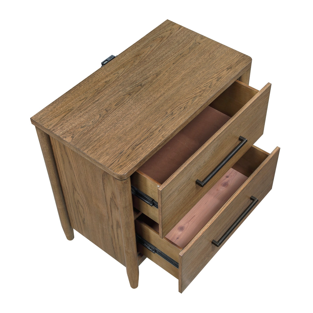 Sonoma Night Stand - open drawer view