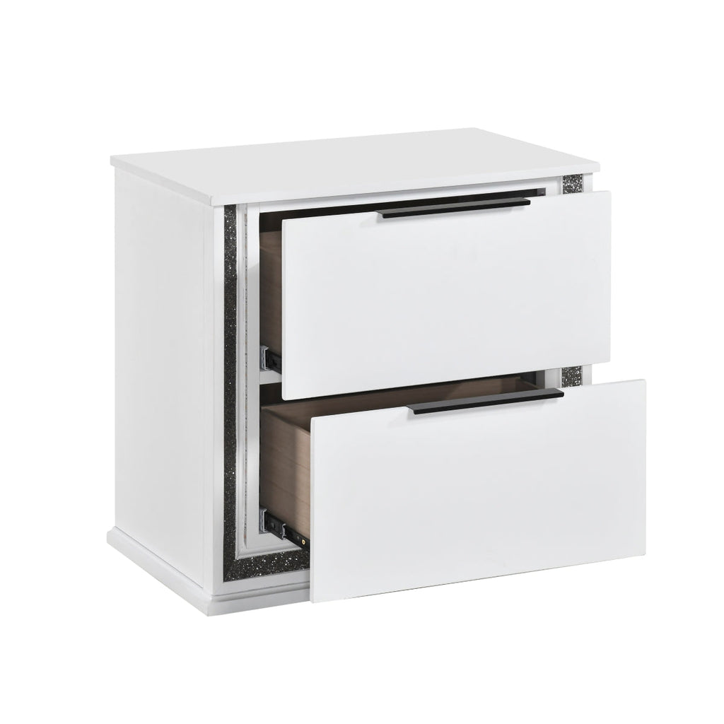 Lumin Night Stand - open drawer view