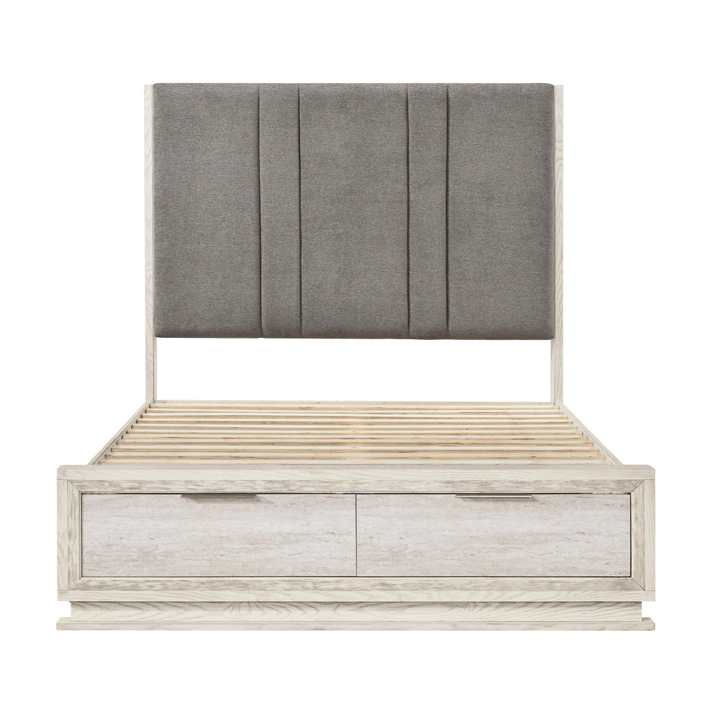 BF- Boctis  Platform Bed with Footboard Storage Bed