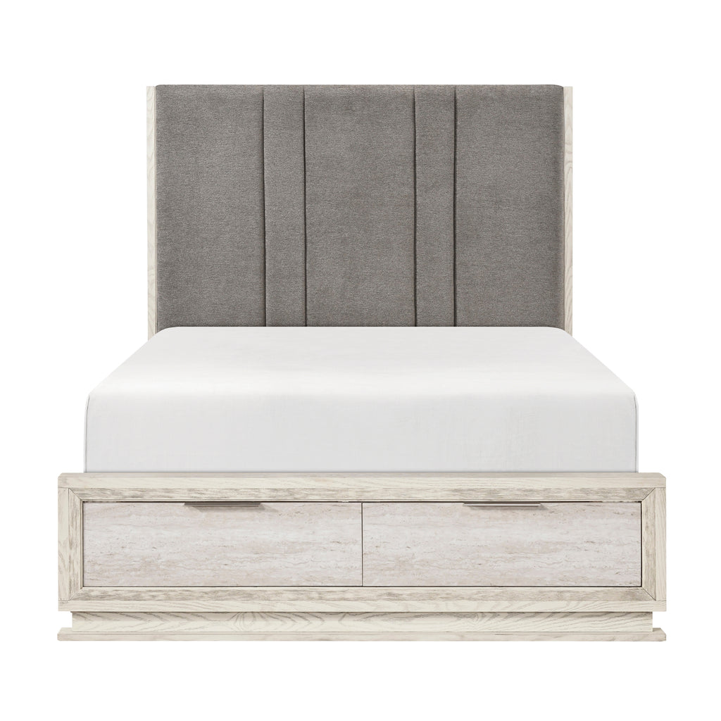 BF- Boctis  Platform Bed with Footboard Storage Bed