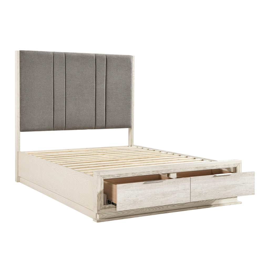 BF- Boctis  Platform Bed with Footboard Storage Bed