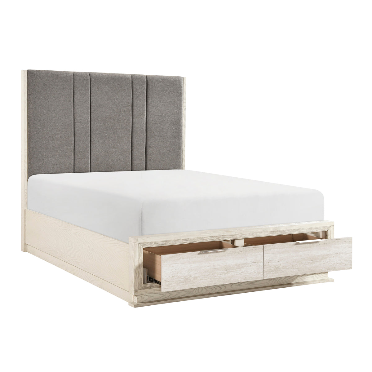 BF- Boctis  Platform Bed with Footboard Storage Bed