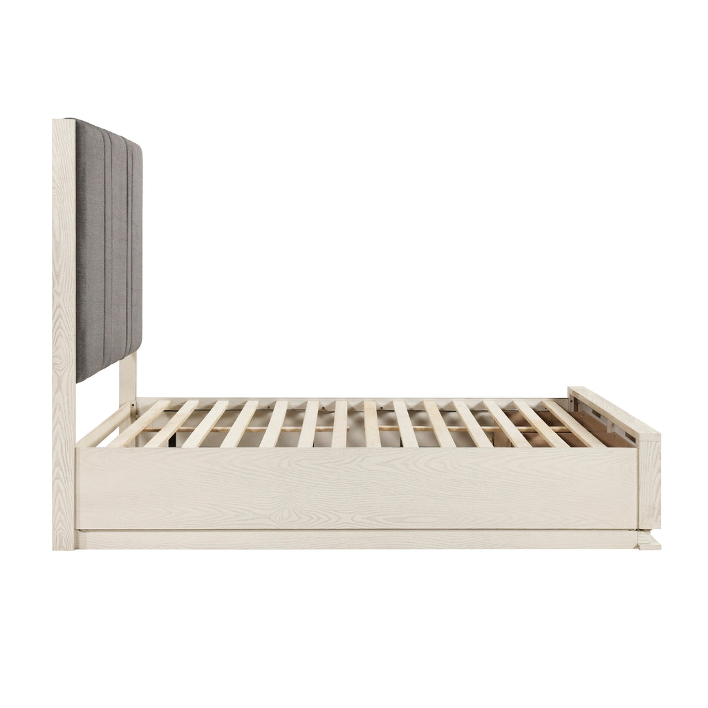 BF- Boctis  Platform Bed with Footboard Storage Bed