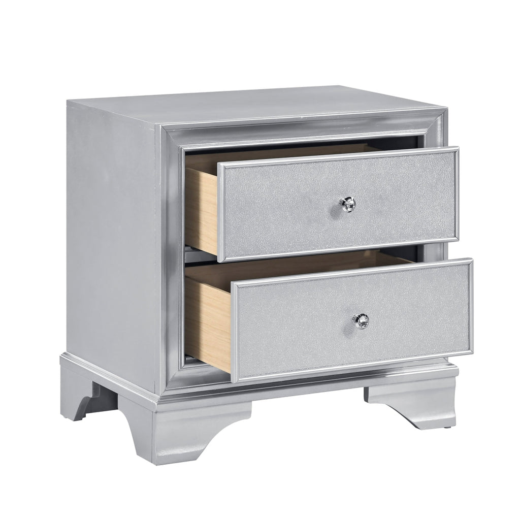 Anatole Night Stand - open drawer view