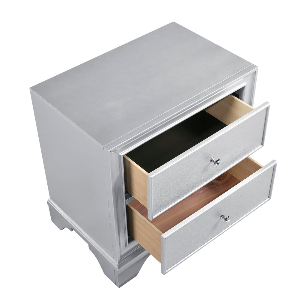 Anatole Night Stand - open drawer view