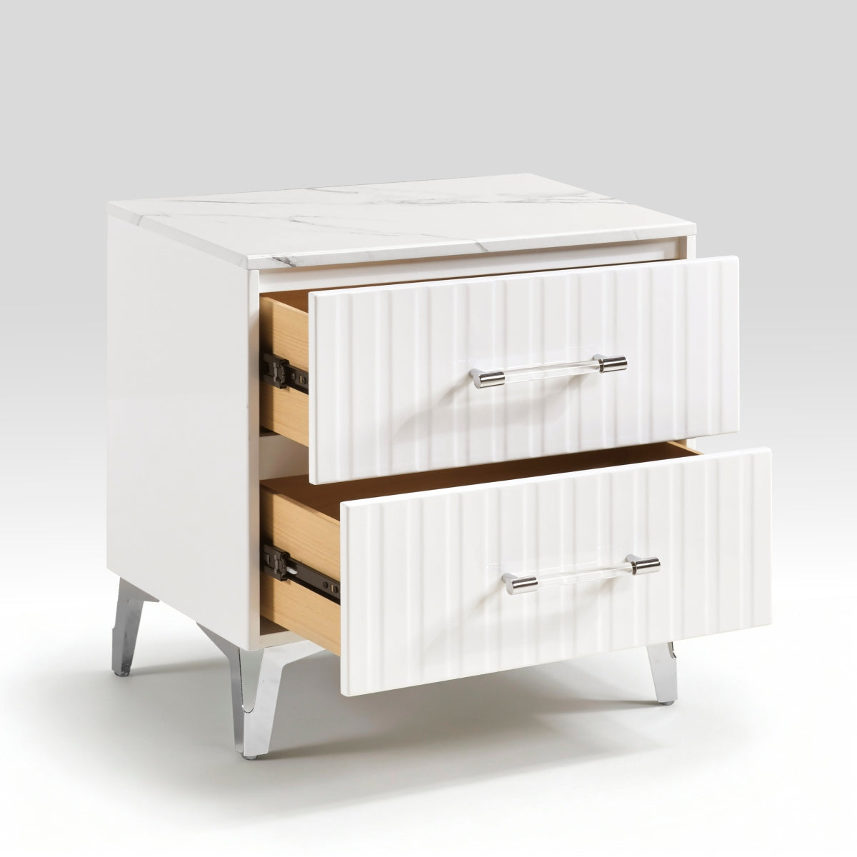 Ripple Night Stand - open drawer view