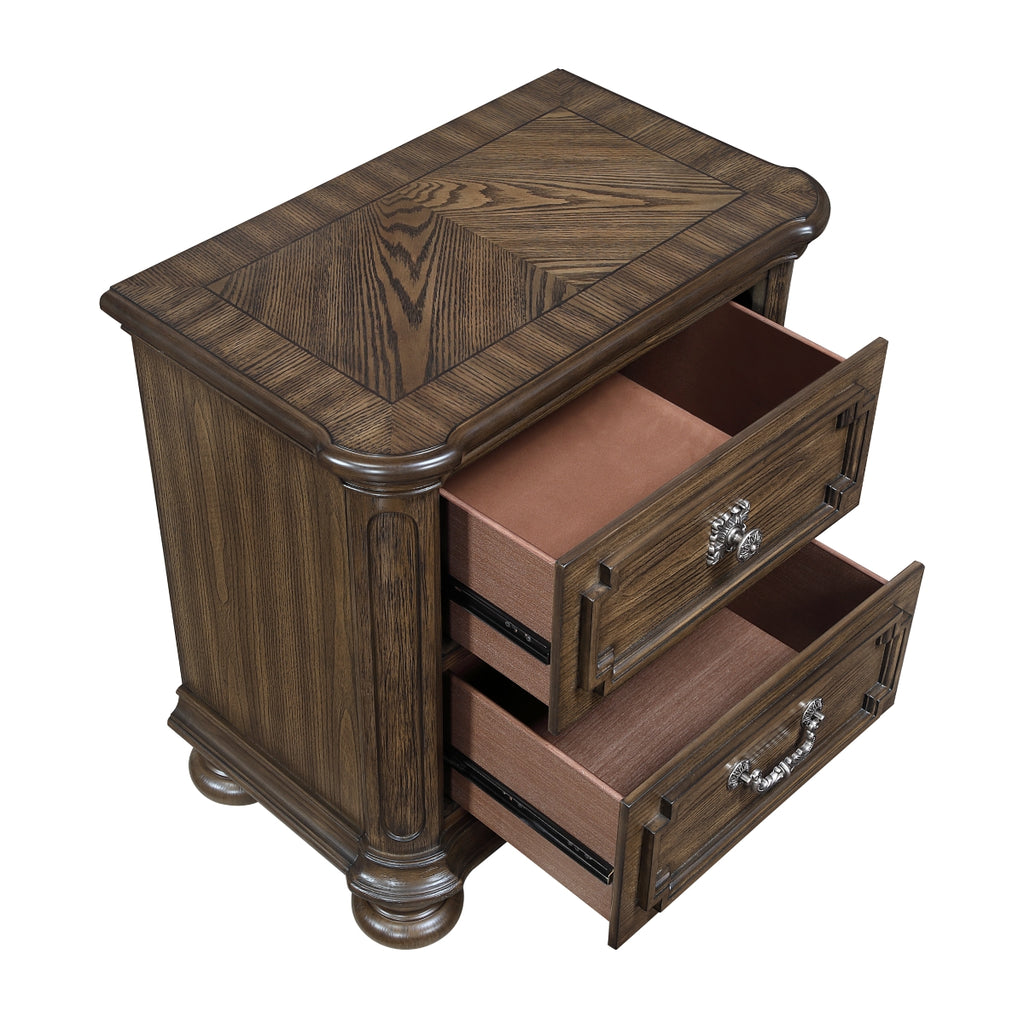 Buckingham Night Stand - open drawer view