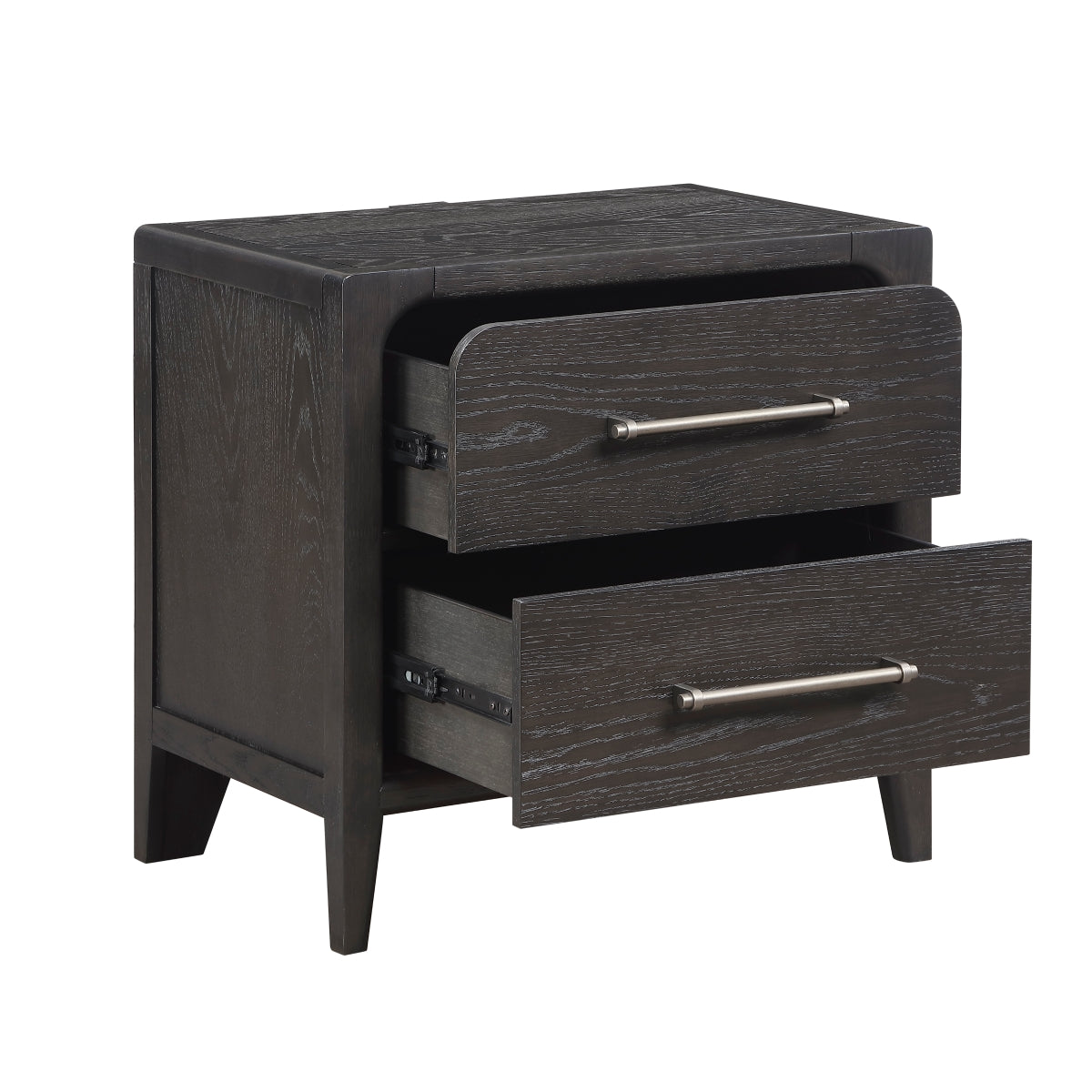 Elowen Night Stand (2502BK-4) - open drawer view