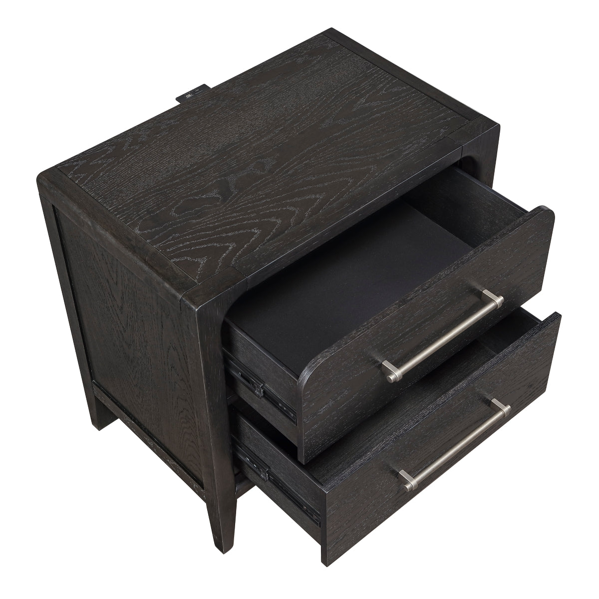 Elowen Night Stand (2502BK-4) - open drawer view