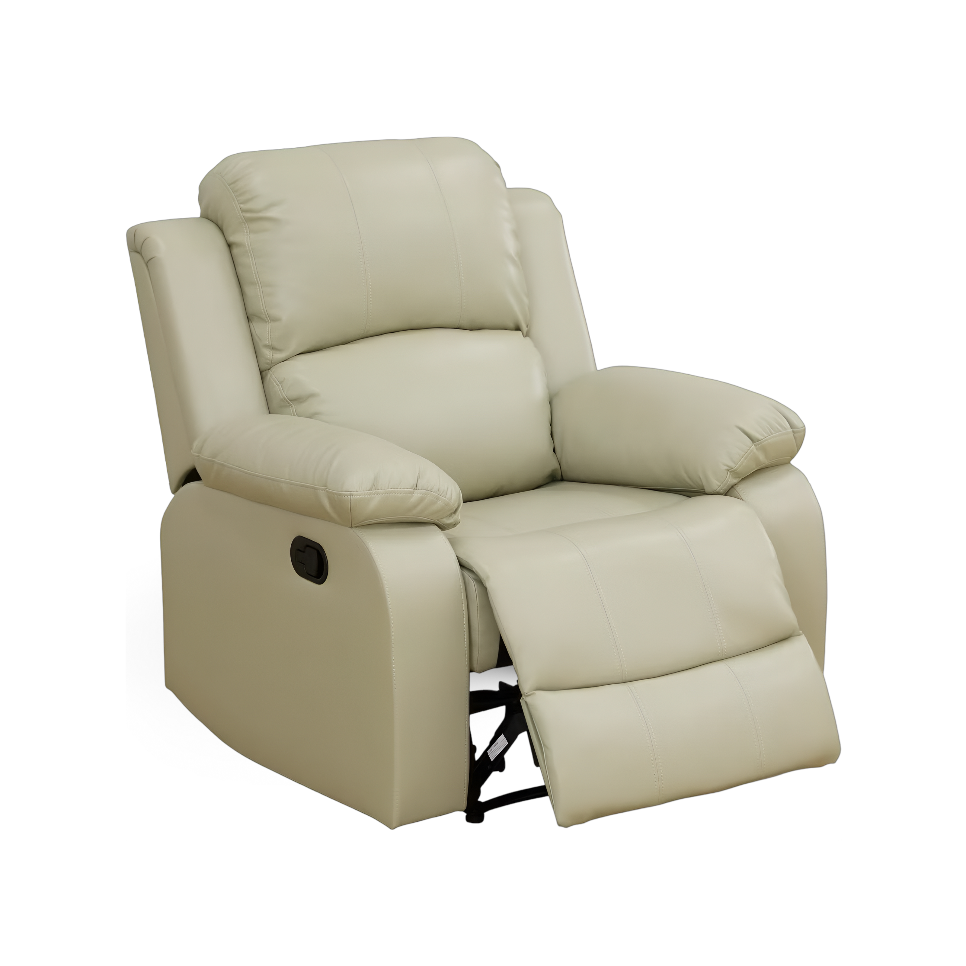 One-button manual reclining lounge chair