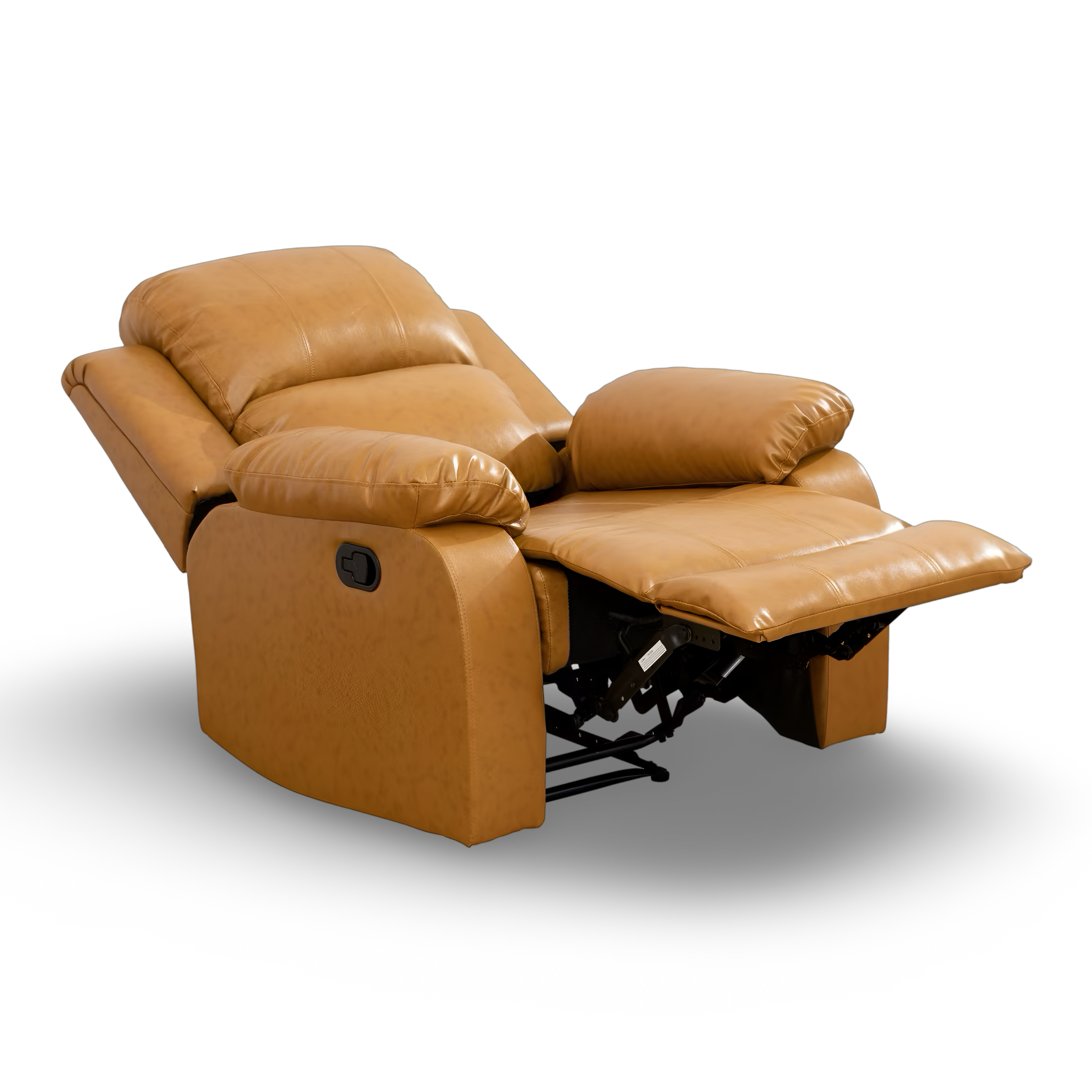 One-button manual reclining lounge chair