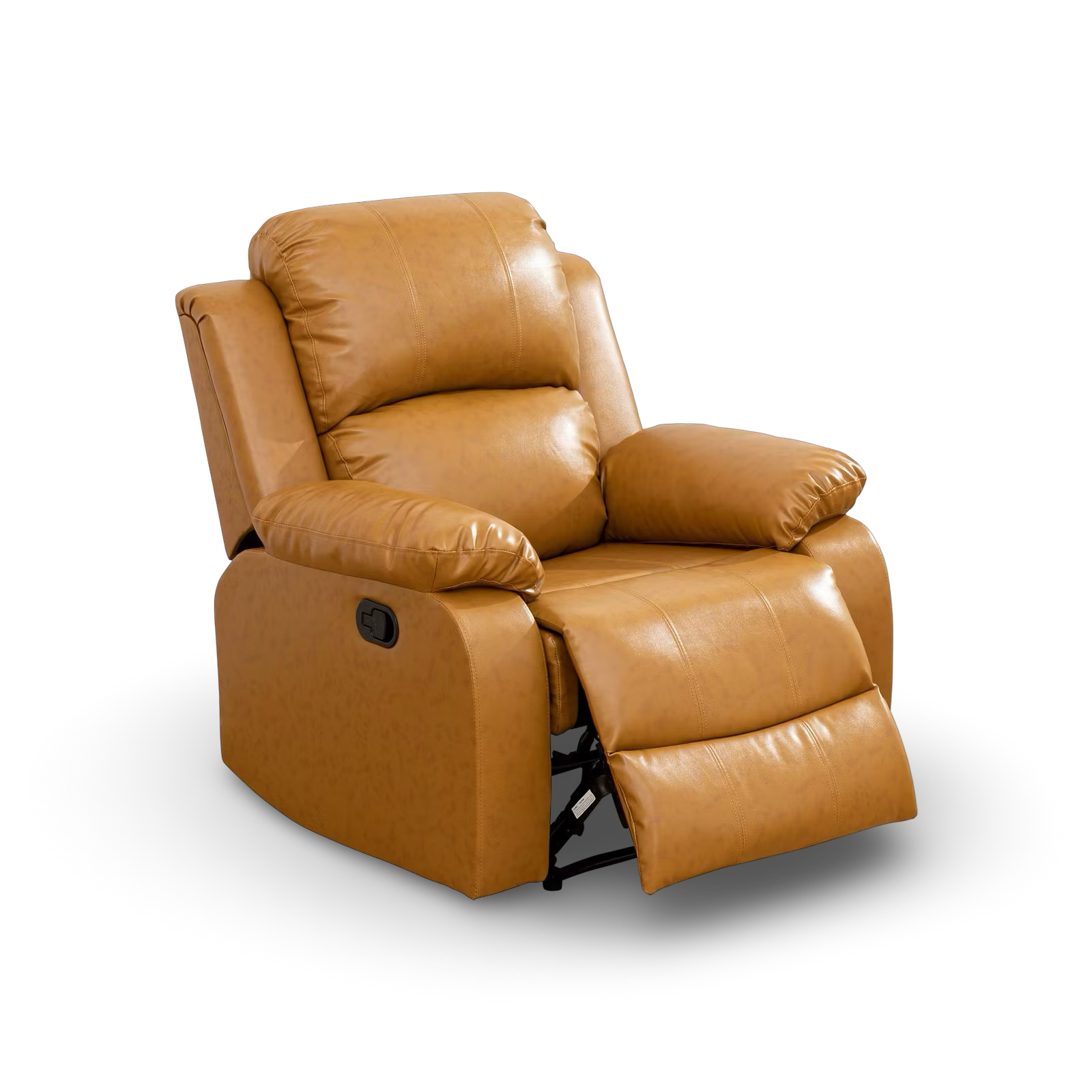 One-button manual reclining lounge chair