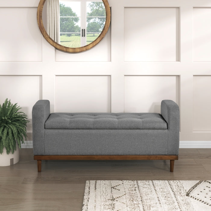Brigitte Lift Top Storage Bench (4590GY)