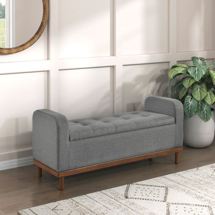 Brigitte Lift Top Storage Bench (4590GY)