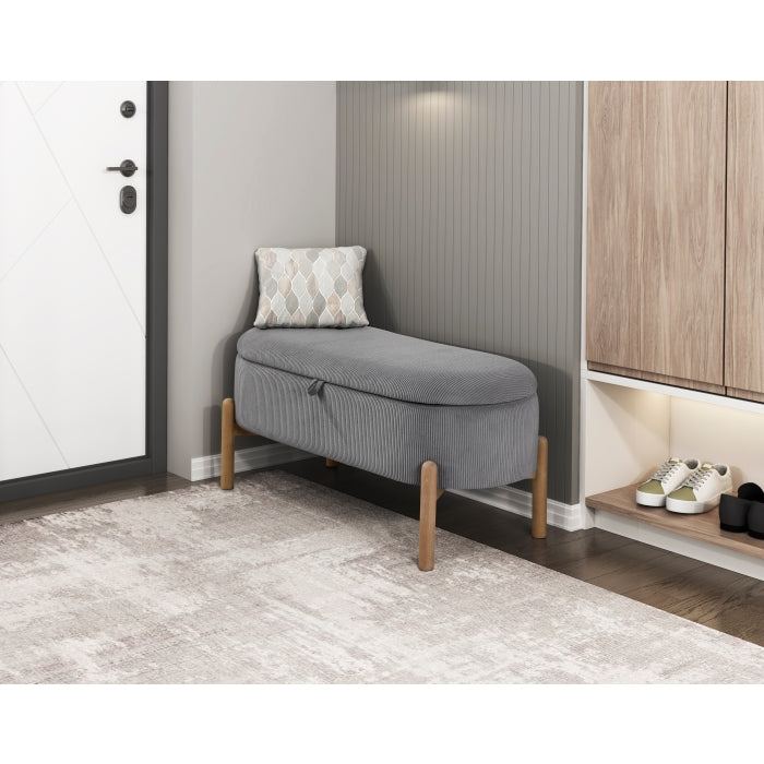 Mavis Lift Top Storage Bench (4797GY)