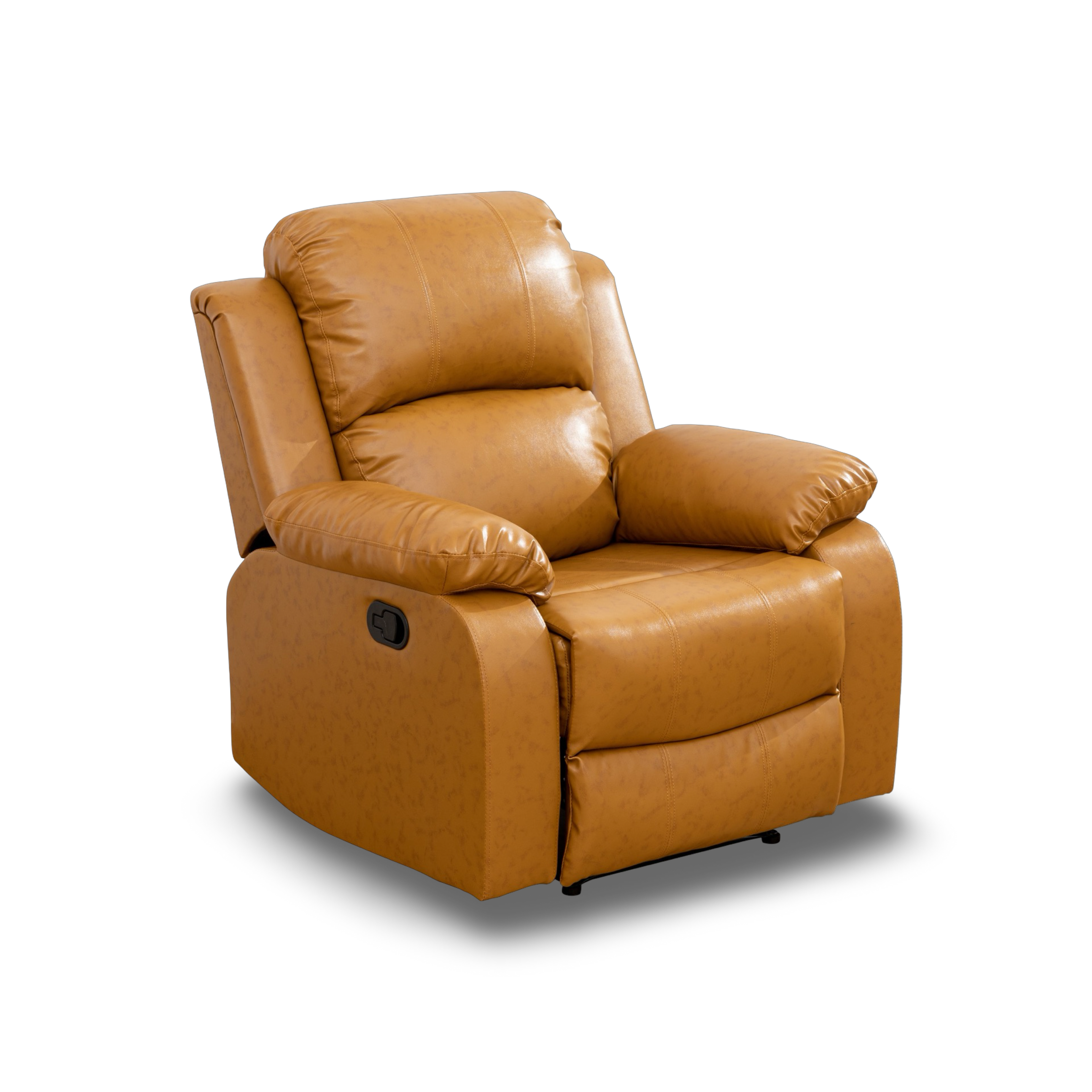 One-button manual reclining lounge chair