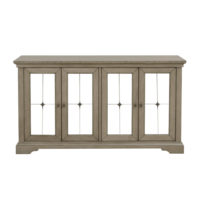 Vermillion Server with Mirrored Door