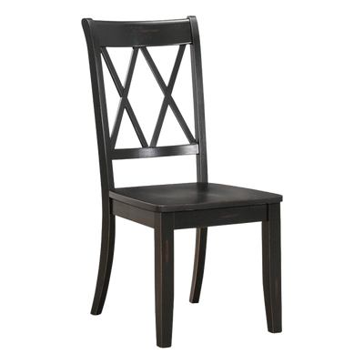Janina Side Chair, Black - transparent product image