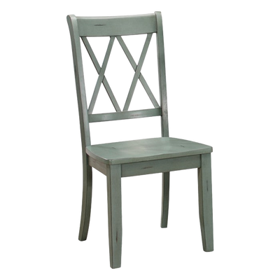 Janina Side Chair, Teal - transparent product image