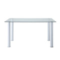 Florian Dining Table, Glass Top