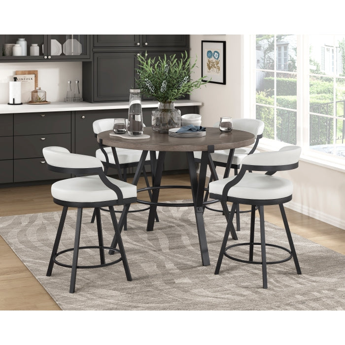 Crowley Swivel Counter Height Chair (5565-24WT)