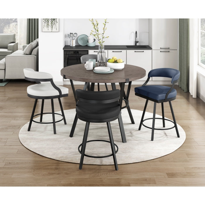 Crowley Swivel Counter Height Chair (5565-24WT)