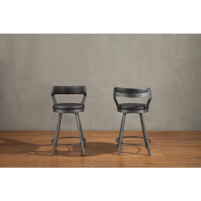 Swivel Counter Height Chair (5566-24BK3A)