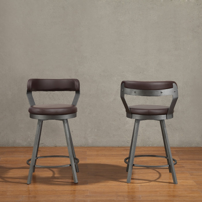 Swivel Counter Height Chair (5566-24BR3A)