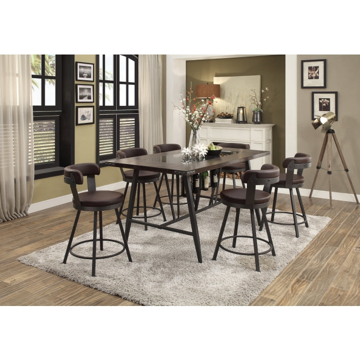 Swivel Counter Height Chair (5566-24BR3A)
