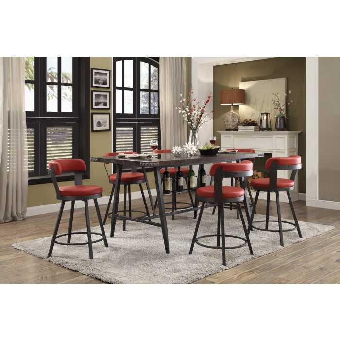 Swivel Counter Height Chair (5566-24RD3A)