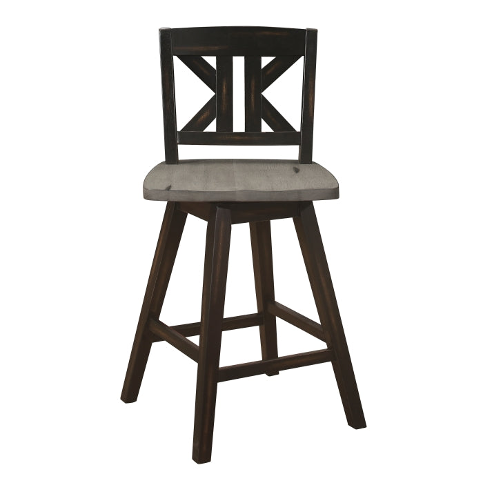Amsonia Swivel Counter Height Chair (5602-24BKS1)
