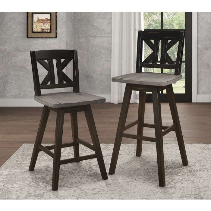 Amsonia Swivel Counter Height Chair (5602-24BKS1)