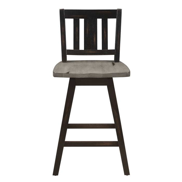 Amsonia Swivel Counter Height Chair (5602-24BKS2)