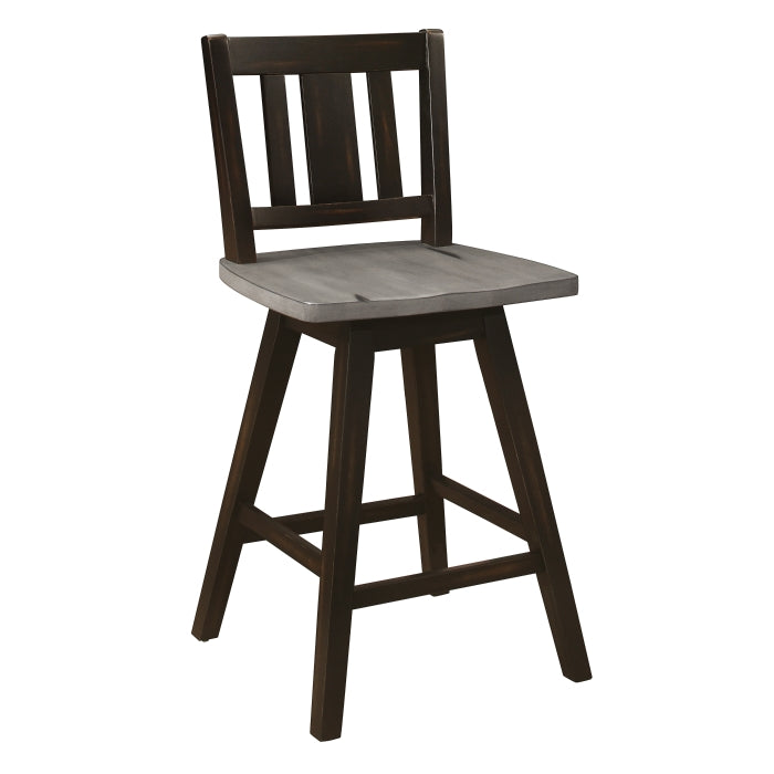 Amsonia Swivel Counter Height Chair (5602-24BKS2)