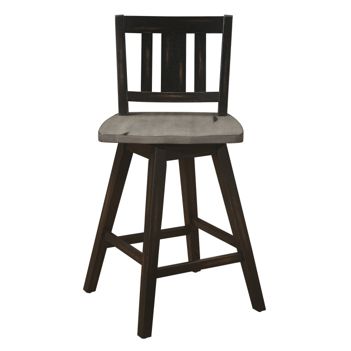 Amsonia Swivel Counter Height Chair (5602-24BKS2)