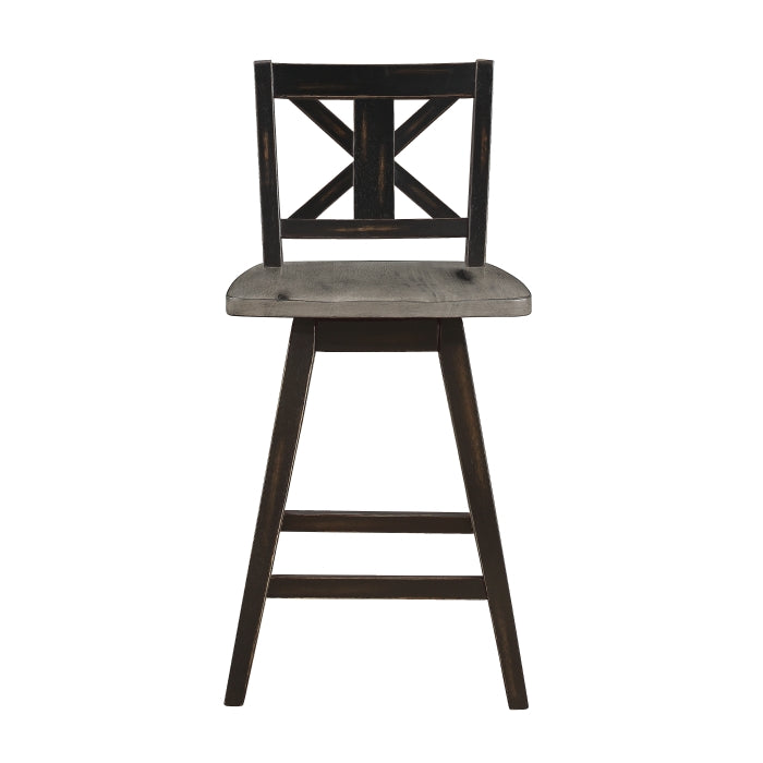 Amsonia Swivel Counter Height Chair, Black