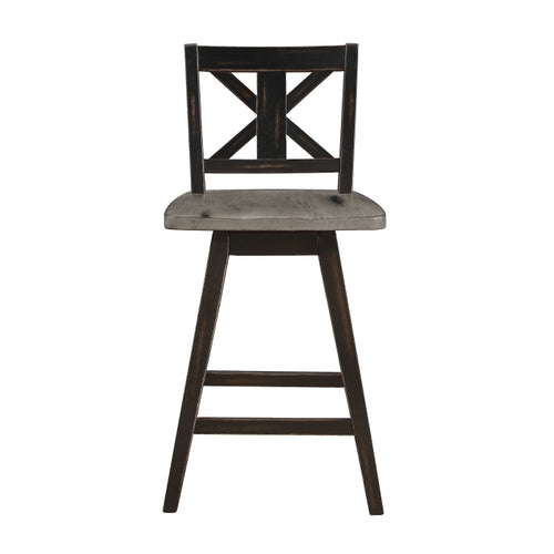 Amsonia Swivel Counter Height Chair, Black