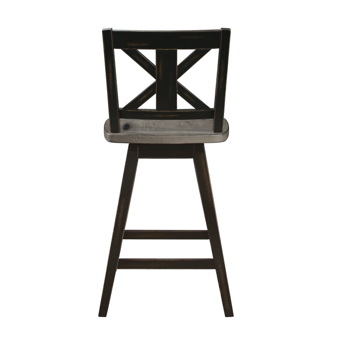 Amsonia Swivel Counter Height Chair, Black