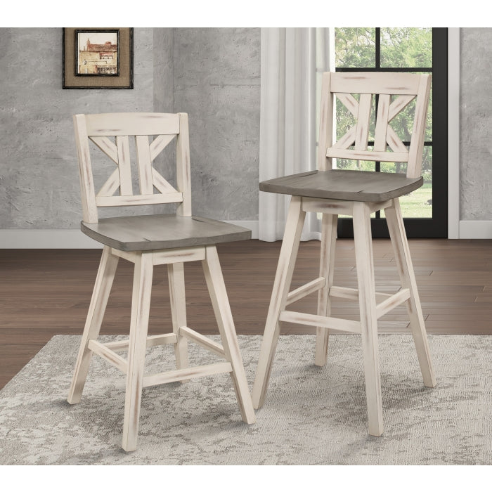 Amsonia Swivel Counter Height Chair (5602-24WTS1)