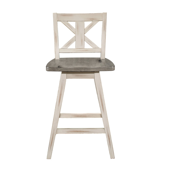 Amsonia Swivel Counter Height Chair, White